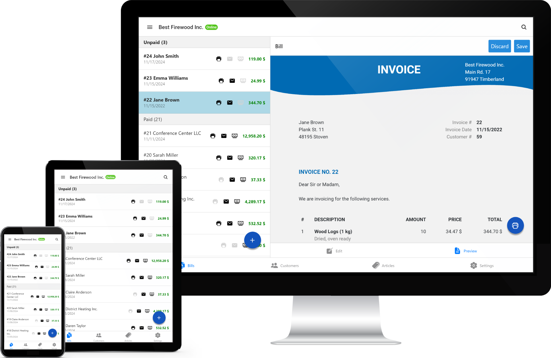 Create Invoices with BetterBills App